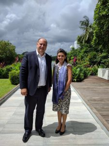 Chloe Taylor from British Chamber of Commerce Myanmar with CEO of Glue Up, chamber management cloud