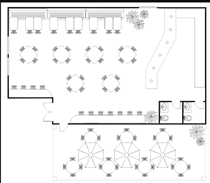 lounge event layout