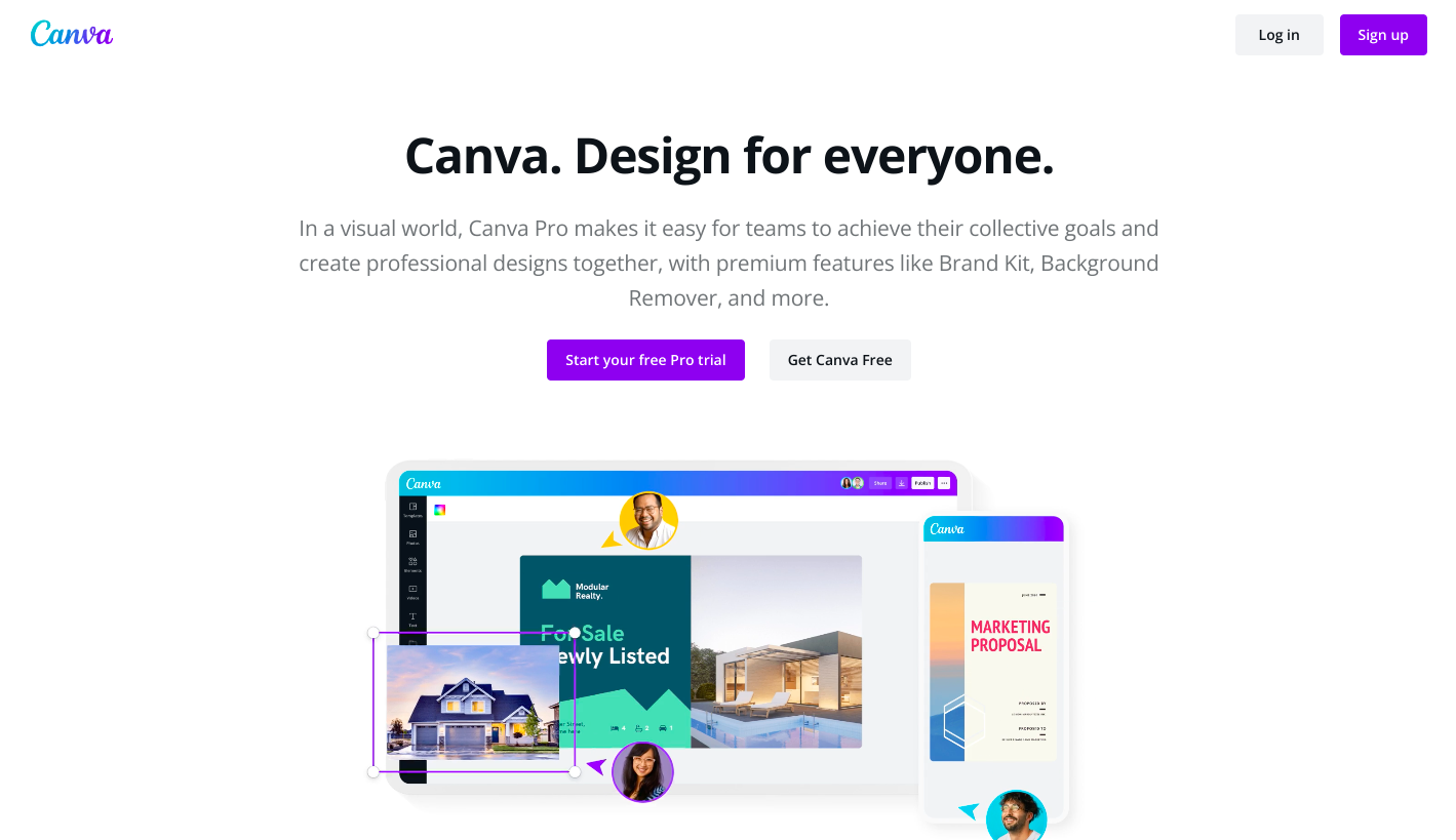 Canva website